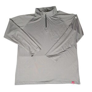 Marucci Mens Grey Quarter Zip Performance Long Sleeve Athletic Training Top
